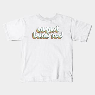 August Burns Red - Retro Rainbow Typography Faded Style Kids T-Shirt